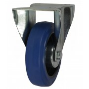 80mm 130Kg MD Blue Fixed Castor on Plate